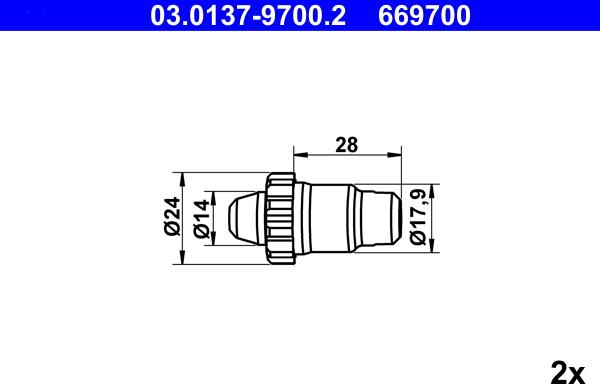 ATE 03.0137-9700.2 - Zubehörsatz, Feststellbremsbacken alexcarstop-ersatzteile.com