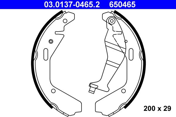 ATE 03.0137-0465.2 - Bremsbackensatz alexcarstop-ersatzteile.com