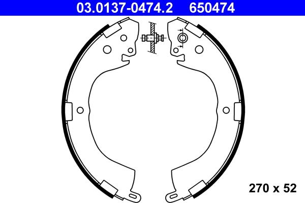 ATE 03.0137-0474.2 - Bremsbackensatz alexcarstop-ersatzteile.com