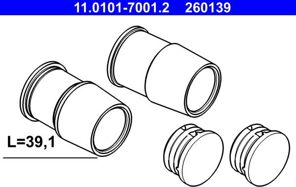 ATE 11.0101-7001.2 - Führungshülsensatz, Bremssattel alexcarstop-ersatzteile.com