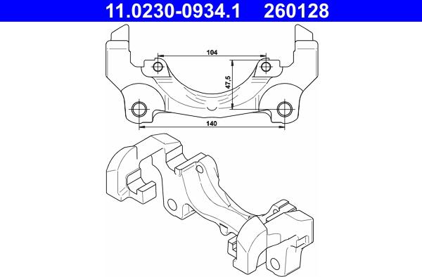 ATE 11.0230-0934.1 - Halter, Bremssattel alexcarstop-ersatzteile.com