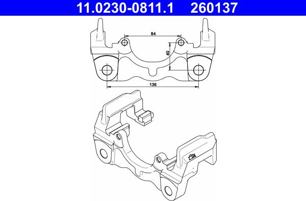 ATE 11.0230-0811.1 - Halter, Bremssattel alexcarstop-ersatzteile.com