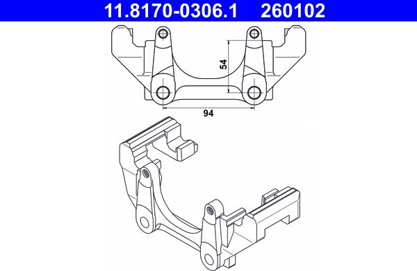 ATE 11.8170-0306.1 - Halter, Bremssattel alexcarstop-ersatzteile.com