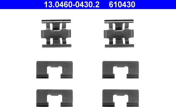 ATE 13.0460-0430.2 - Zubehörsatz, Scheibenbremsbelag alexcarstop-ersatzteile.com