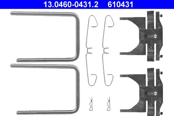 ATE 13.0460-0431.2 - Zubehörsatz, Scheibenbremsbelag alexcarstop-ersatzteile.com