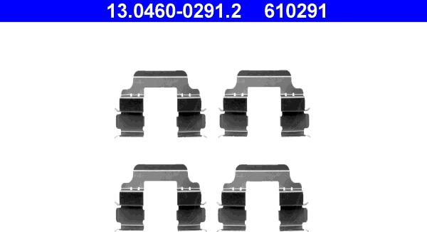 ATE 13.0460-0291.2 - Zubehörsatz, Scheibenbremsbelag alexcarstop-ersatzteile.com