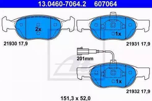 Alpha Brakes HKP-FT-021 - Bremsbelagsatz, Scheibenbremse alexcarstop-ersatzteile.com