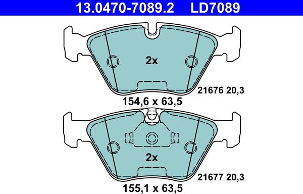 ATE 13.0470-7089.2 - Bremsbelagsatz, Scheibenbremse alexcarstop-ersatzteile.com