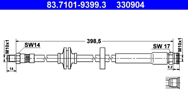 ATE 83.7101-9399.3 - Bremsschlauch alexcarstop-ersatzteile.com