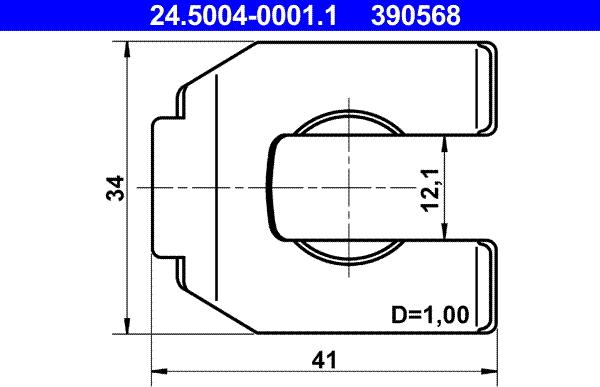 ATE 24.5004-0001.1 - Halter, Bremsschlauch alexcarstop-ersatzteile.com