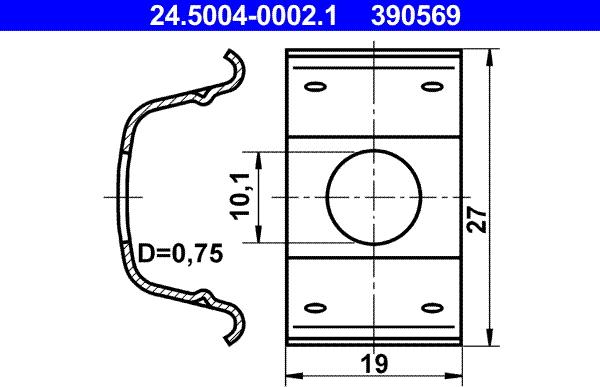 ATE 24.5004-0002.1 - Halter, Bremsschlauch alexcarstop-ersatzteile.com