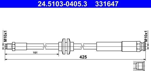 ATE 24.5103-0405.3 - Bremsschlauch alexcarstop-ersatzteile.com