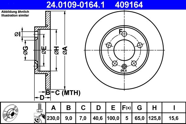 ATE 24.0109-0164.1 - Bremsscheibe alexcarstop-ersatzteile.com