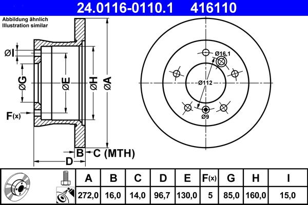 Wagner WGR6229-1 - Bremsscheibe alexcarstop-ersatzteile.com