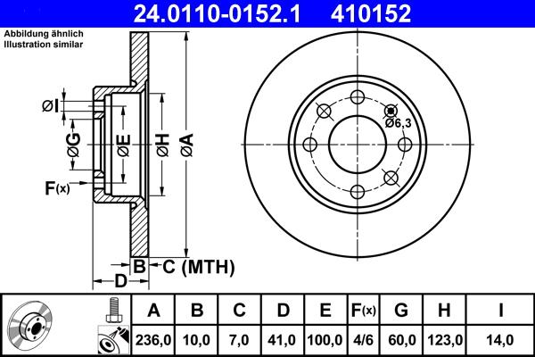 ATE 24.0110-0152.1 - Bremsscheibe alexcarstop-ersatzteile.com