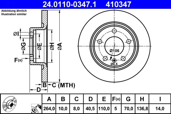 ATE 24.0110-0347.1 - Bremsscheibe alexcarstop-ersatzteile.com