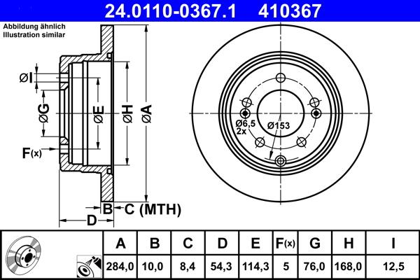 ATE 24.0110-0367.1 - Bremsscheibe alexcarstop-ersatzteile.com