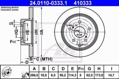 Alpha Brakes HTT-TY-072 - Bremsscheibe alexcarstop-ersatzteile.com