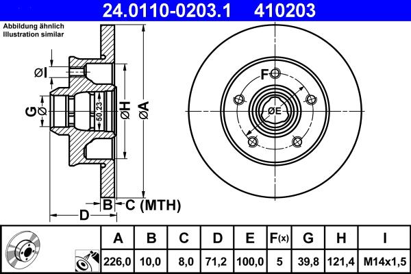 ATE 24.0110-0203.1 - Bremsscheibe alexcarstop-ersatzteile.com