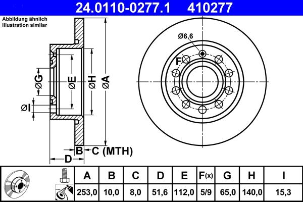 ATE 24.0110-0277.1 - Bremsscheibe alexcarstop-ersatzteile.com