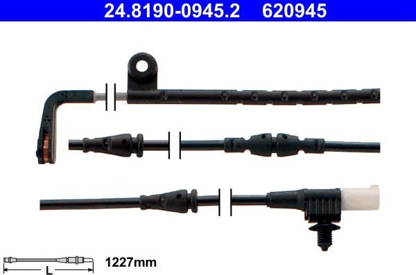 ATE 24.8190-0945.2 - Warnkontakt, Bremsbelagverschleiß alexcarstop-ersatzteile.com