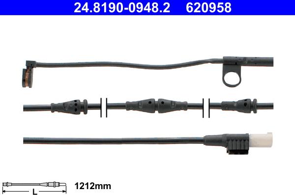 ATE 24.8190-0948.2 - Warnkontakt, Bremsbelagverschleiß alexcarstop-ersatzteile.com