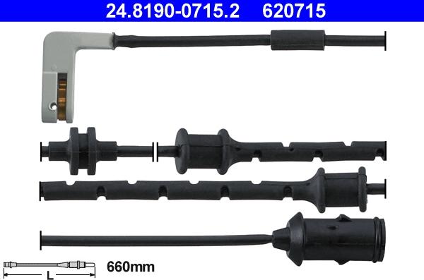 ATE 24.8190-0715.2 - Warnkontakt, Bremsbelagverschleiß alexcarstop-ersatzteile.com