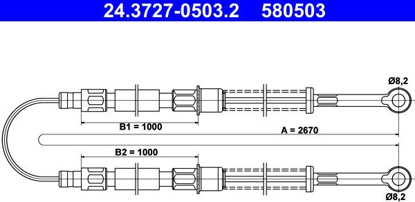 ATE 24.3727-0503.2 - Seilzug, Feststellbremse alexcarstop-ersatzteile.com