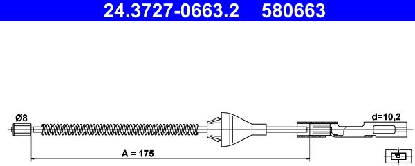 ATE 24.3727-0663.2 - Seilzug, Feststellbremse alexcarstop-ersatzteile.com