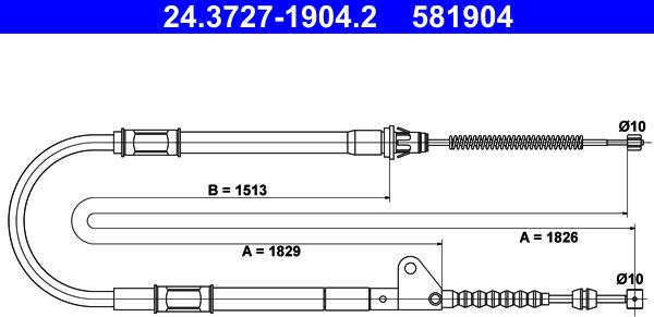 ATE 24.3727-1904.2 - Seilzug, Feststellbremse alexcarstop-ersatzteile.com