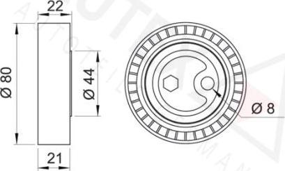 Autex 641487 - Umlenk / Führungsrolle, Keilrippenriemen alexcarstop-ersatzteile.com