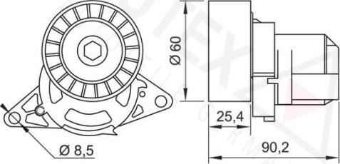 Autex 654434 - Riemenspanner, Keilrippenriemen alexcarstop-ersatzteile.com