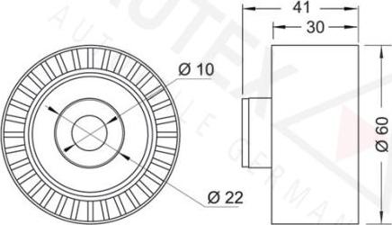 Autex 654089 - Umlenk / Führungsrolle, Zahnriemen alexcarstop-ersatzteile.com