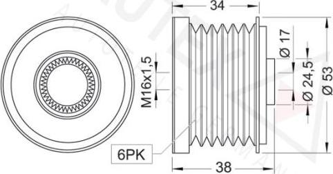 Autex 654185 - Riemenscheibe, Generator alexcarstop-ersatzteile.com