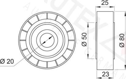 Autex 651151 - Umlenk / Führungsrolle, Keilrippenriemen alexcarstop-ersatzteile.com