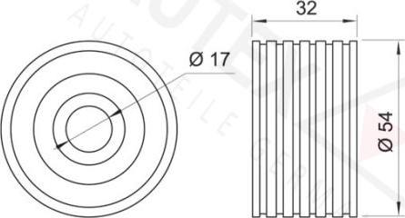 Autex 651876 - Umlenk / Führungsrolle, Zahnriemen alexcarstop-ersatzteile.com