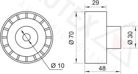 Autex 651778 - Umlenk / Führungsrolle, Zahnriemen alexcarstop-ersatzteile.com