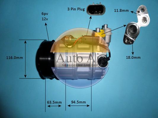 Auto Air Gloucester 14-9725P - Kompressor, Klimaanlage alexcarstop-ersatzteile.com