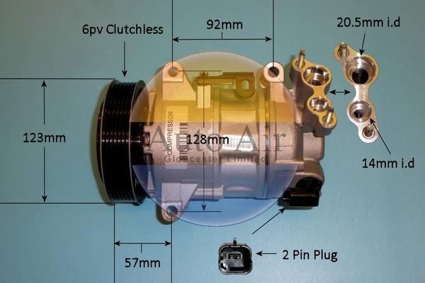 Auto Air Gloucester 14-0231 - Kompressor, Klimaanlage alexcarstop-ersatzteile.com