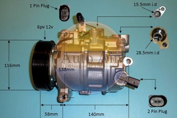 Auto Air Gloucester 14-1274P - Kompressor, Klimaanlage alexcarstop-ersatzteile.com