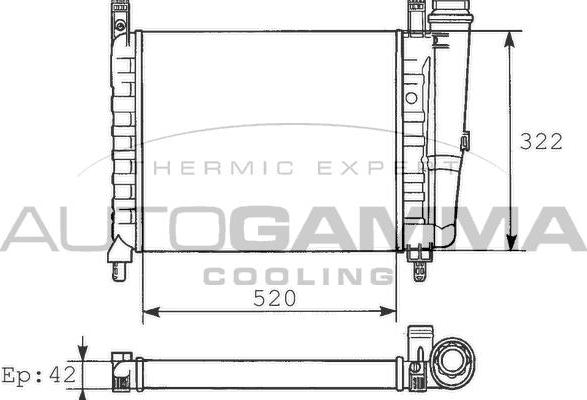 Autogamma 100287 - Kühler, Motorkühlung alexcarstop-ersatzteile.com