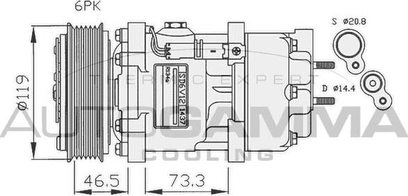 Autogamma 108020 - Kompressor, Klimaanlage alexcarstop-ersatzteile.com