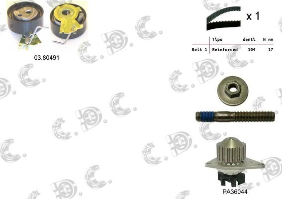 Autokit 04.5048PA - Wasserpumpe + Zahnriemensatz alexcarstop-ersatzteile.com