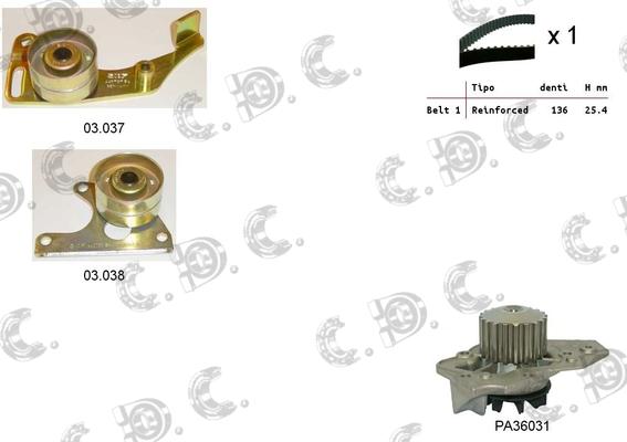 Autokit 04.5060PA - Wasserpumpe + Zahnriemensatz alexcarstop-ersatzteile.com