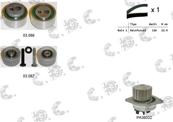 Autokit 04.5087PA - Wasserpumpe + Zahnriemensatz alexcarstop-ersatzteile.com