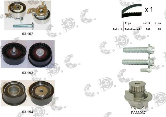 Autokit 04.5037PA - Wasserpumpe + Zahnriemensatz alexcarstop-ersatzteile.com