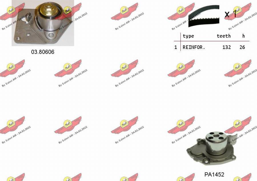 Autokit 04.5105PA2 - Wasserpumpe + Zahnriemensatz alexcarstop-ersatzteile.com