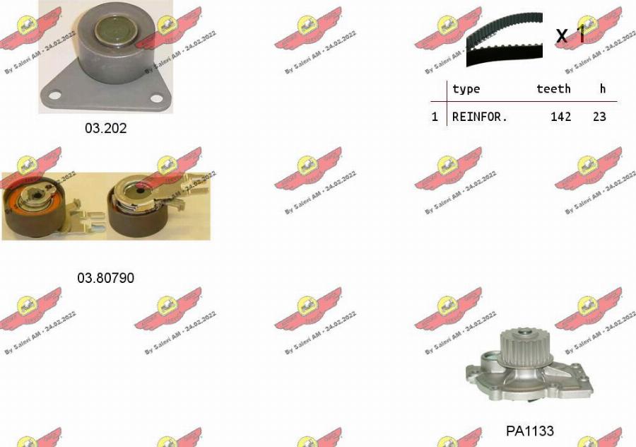 Autokit 04.5343PA - Wasserpumpe + Zahnriemensatz alexcarstop-ersatzteile.com