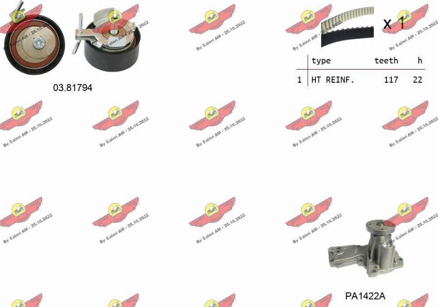 Autokit 04.5353PA - Wasserpumpe + Zahnriemensatz alexcarstop-ersatzteile.com