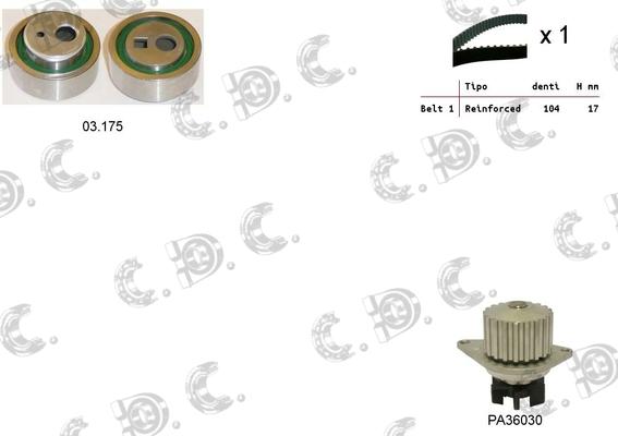 Autokit 04.5308PA - Wasserpumpe + Zahnriemensatz alexcarstop-ersatzteile.com